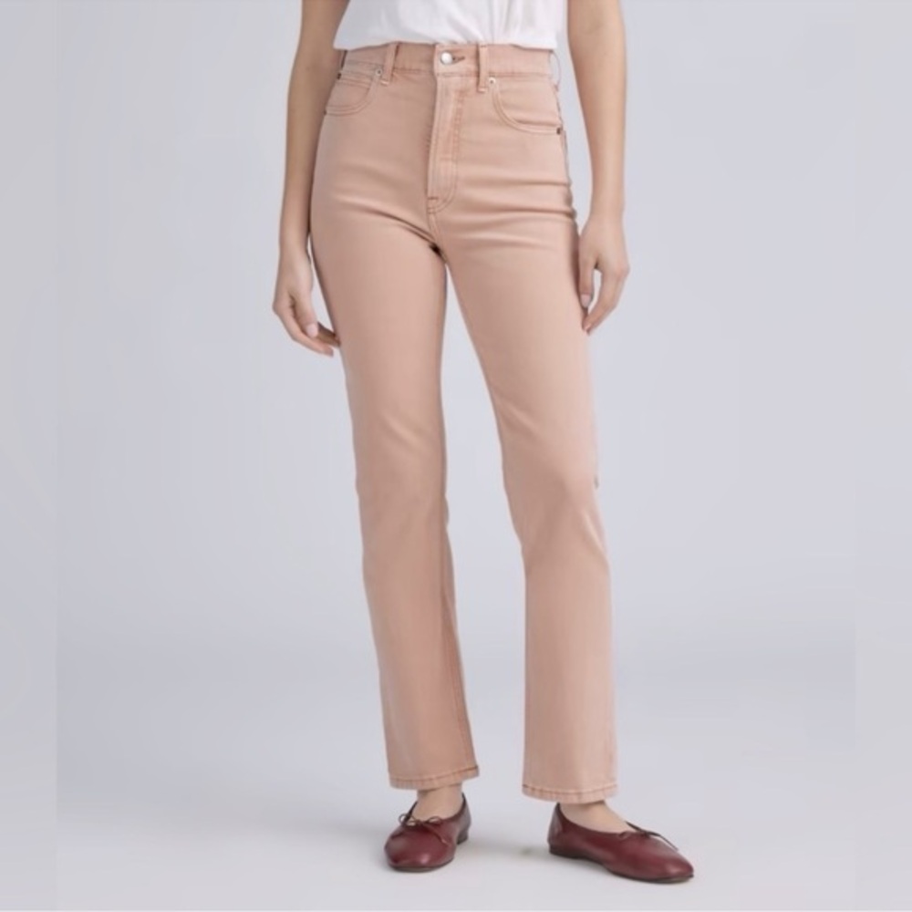 EVERLANE‎ The Way High Slim Organic Cotton Pink Tan Jeans